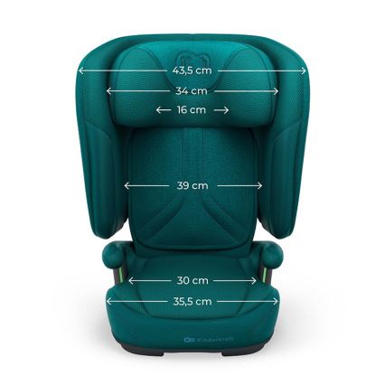 KINDERKRAFT - Összecsukható UNITY 2 i-Size autósülés 100-150 cm türkiz