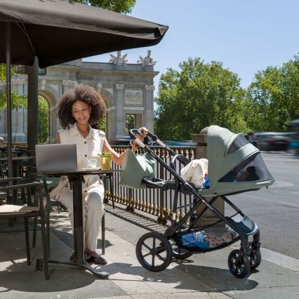 KINDERKRAFT - PRIME 3 3 az 1-ben kombinált babakocsi, sötétzöld