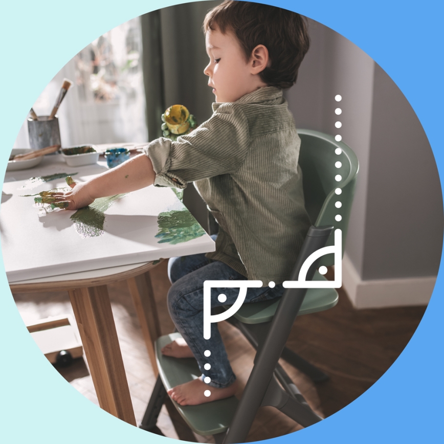 KINDERKRAFT SELECT - 3 az 1-ben gyermek etetőszék LIVY Premium tölgy + CALMEE pihenőszék