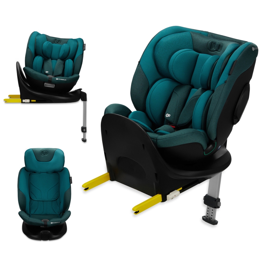 KINDERKRAFT SELECT - Forgatható I-FIX alappal rendelkező autós gyermekülés (40-150 cm) Harbor kék