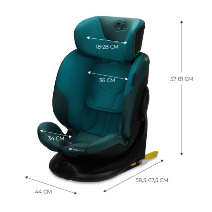 KINDERKRAFT SELECT - Forgatható I-FIX alappal rendelkező autós gyermekülés (40-150 cm) Harbor kék
