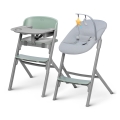 KINDERKRAFT SELECT - Gyermek etetőszék 3 az 1-ben LIVY Premium Olive green + babapihenő CALMEE