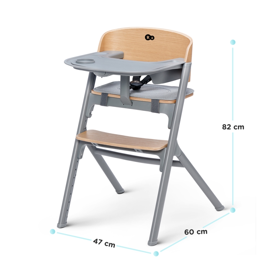 KINDERKRAFT SELECT - Gyermek étkezőszék 3in1 LIVY Premium tölgy