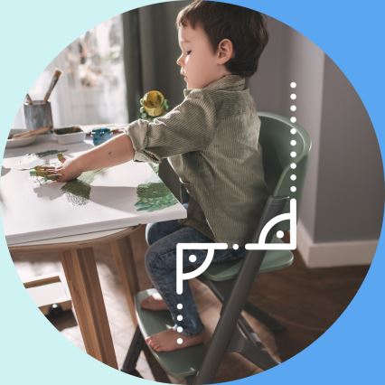 KINDERKRAFT SELECT - Gyermek étkezőszék 3in1 LIVY Premium Olive zöld + nyugágy CALMEE