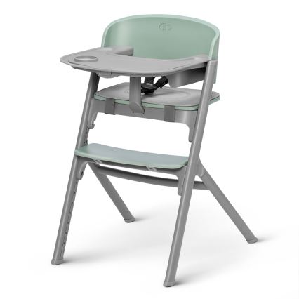 KINDERKRAFT SELECT - Gyermek étkezőszék 3in1 LIVY Premium Olive zöld + nyugágy CALMEE