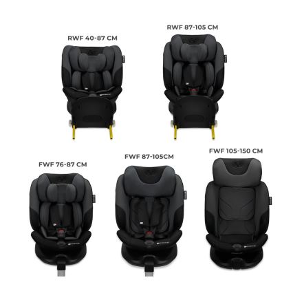 KINDERKRAFT SELECT - I-FIX autósülés (40-150 cm) grafit fekete