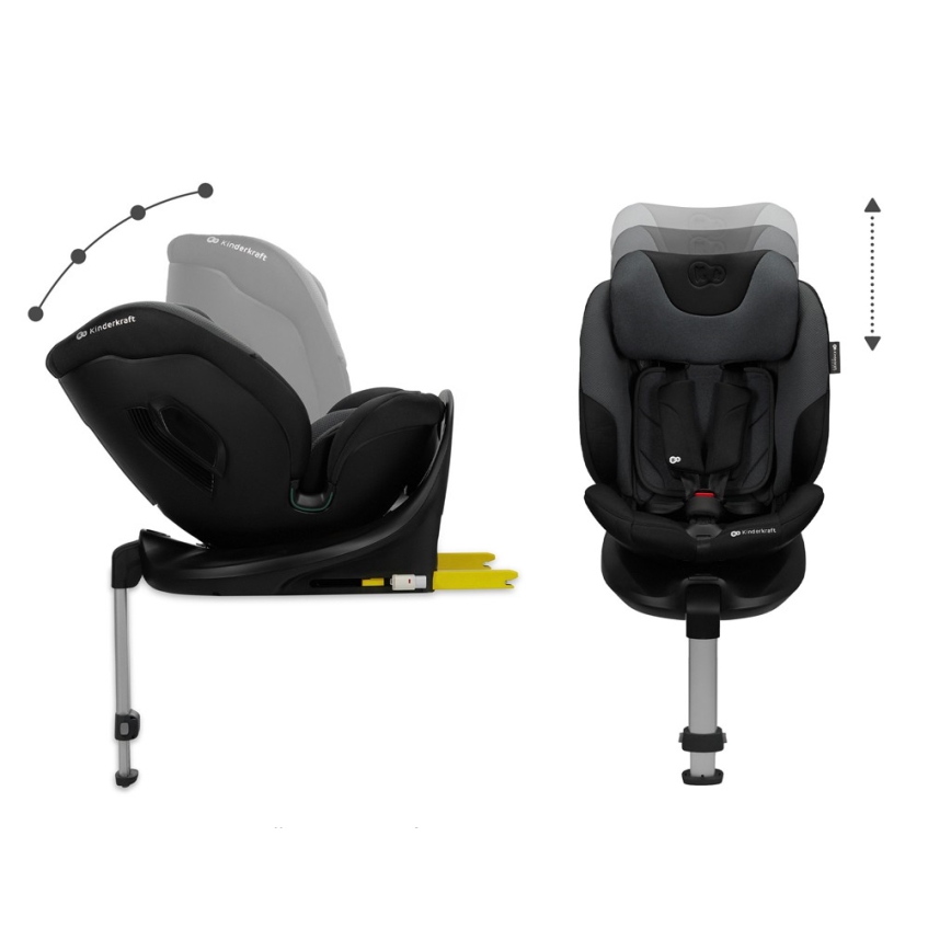 KINDERKRAFT SELECT - I-FIX autósülés (40-150 cm) grafit fekete