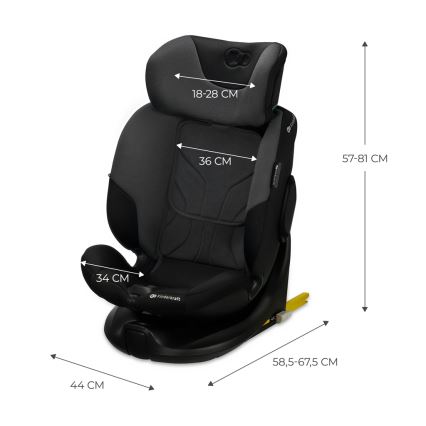 KINDERKRAFT SELECT - I-FIX autósülés (40-150 cm) grafit fekete