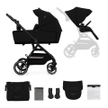 KINDERKRAFT SELECT - Kombinált babakocsi 2in1 YOXI Pure fekete