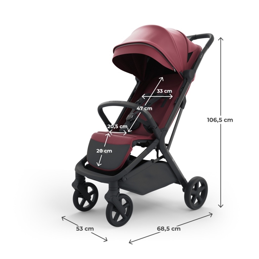 KINDERKRAFT SELECT - NUBI 3 sport babakocsi Dark Ruby
