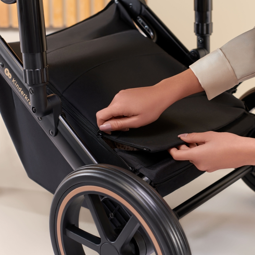 KINDERKRAFT SELECT - 3 az 1-ben PRIME 2 Premium multifunkciós babakocsi sötétzöld + autósülés