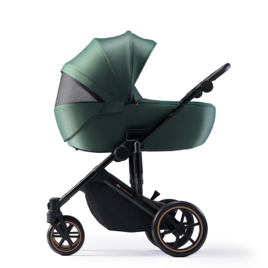 KINDERKRAFT SELECT - 3 az 1-ben PRIME 2 Premium multifunkciós babakocsi sötétzöld + autósülés