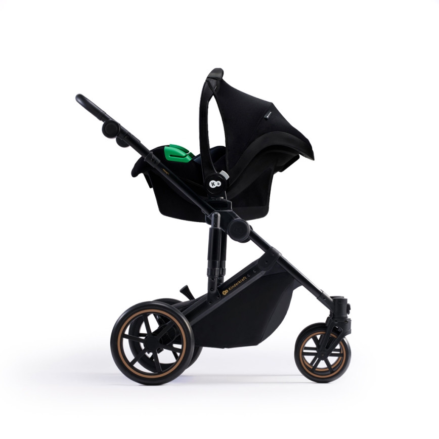KINDERKRAFT SELECT - 3 az 1-ben PRIME 2 Premium multifunkciós babakocsi sötétzöld + autósülés