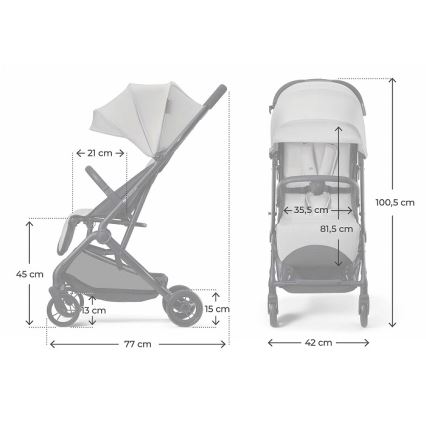 KINDERKRAFT - Sport babakocsi INDY 3 Urban Grey