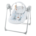KINDERKRAFT - SWINGEE baba hinta dallal, szürke, 4xAAA/230V