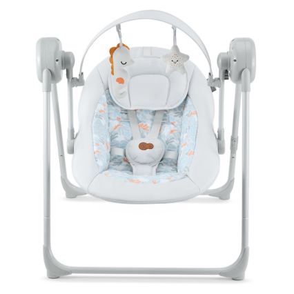 KINDERKRAFT - SWINGEE baba hinta dallal, szürke, 4xAAA/230V