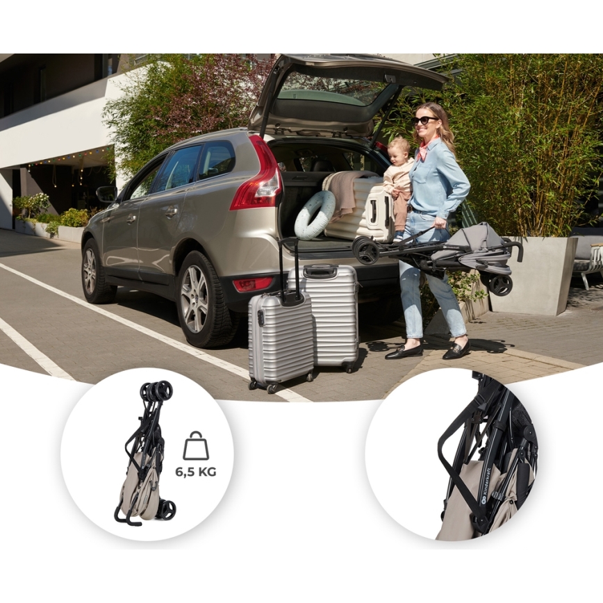 KINDERKRAFT - TIK golfbabakocsi bézs