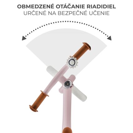 KINDERKRAFT - Tolós bicikli FLY PLUS Powder rózsaszín