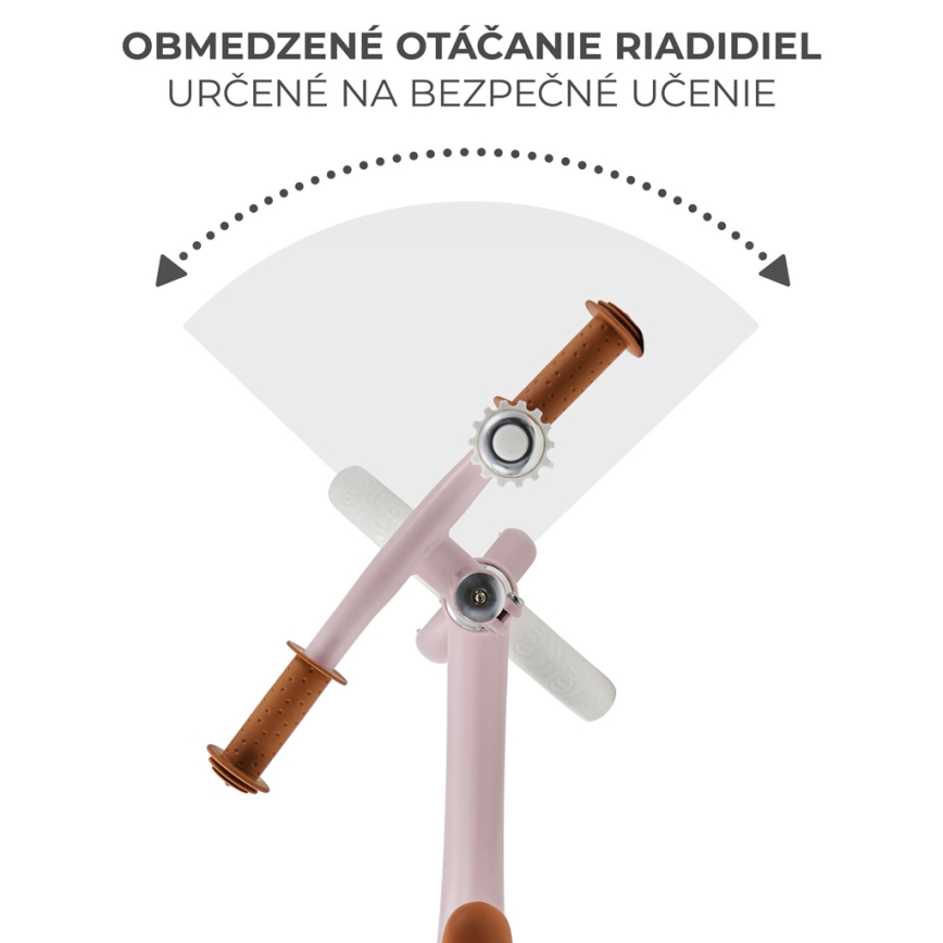 KINDERKRAFT - Tolós bicikli FLY PLUS Powder rózsaszín