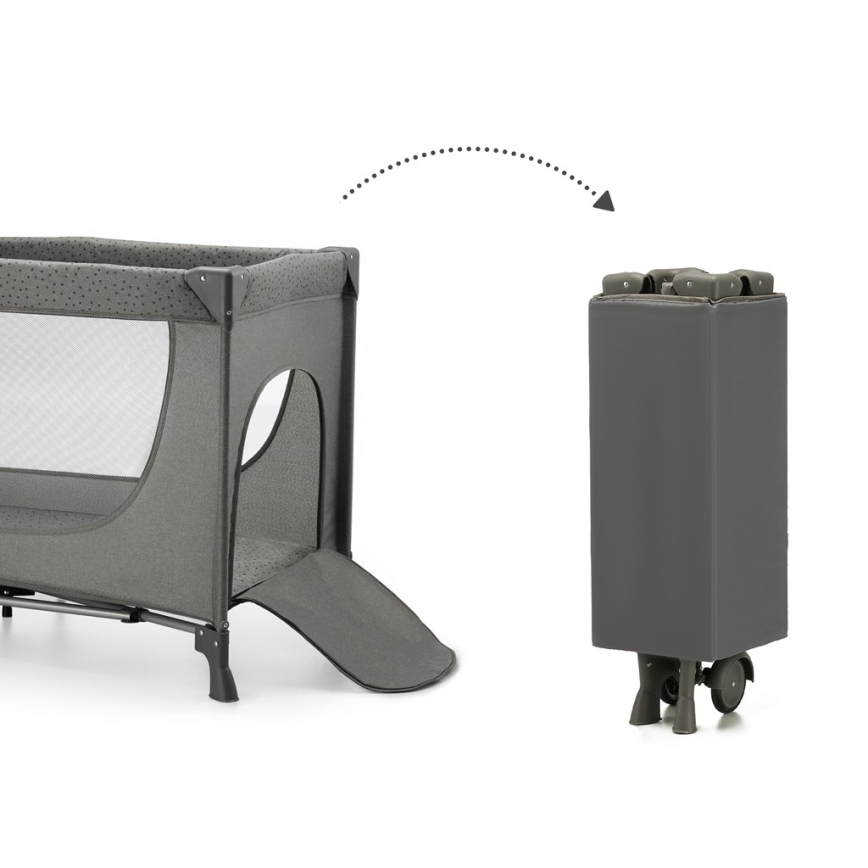 KINDERKRAFT - Utazó kiságy JOY 2 szürke