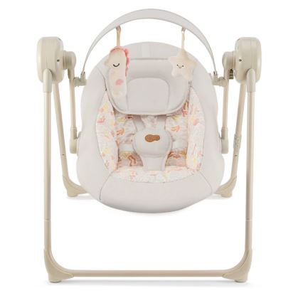 KINDERKRAFT - Zenélő babahinta SWINGEE bézs 4xAAA/230V