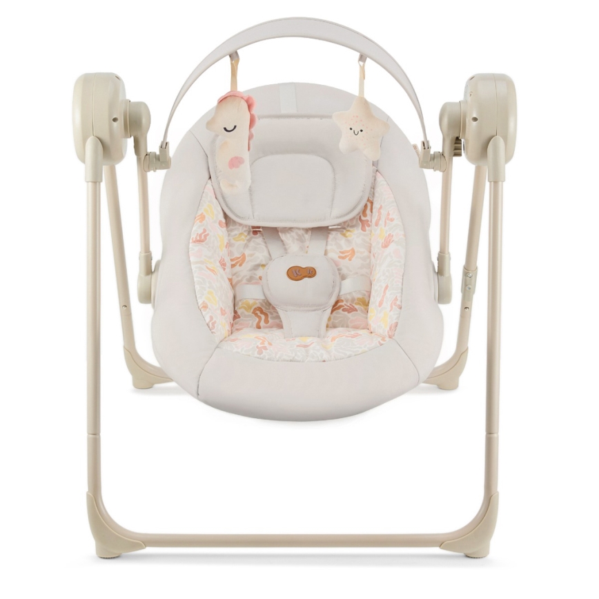 KINDERKRAFT - Zenélő babahinta SWINGEE bézs 4xAAA/230V