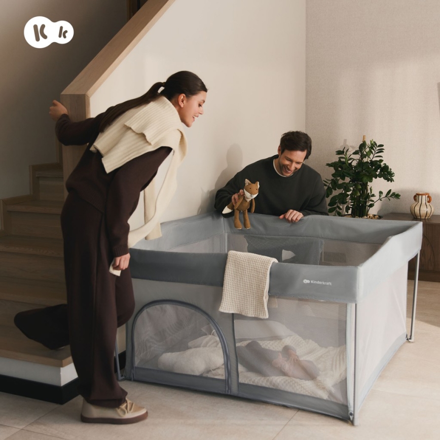 KINDERKRAFT - ZIKI gyerekjáróka, szürke