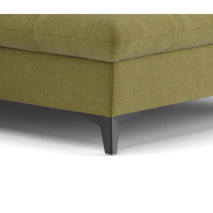 Kinyitható sarokkanapé L-alakban MARANO jobb oldali olívazöld