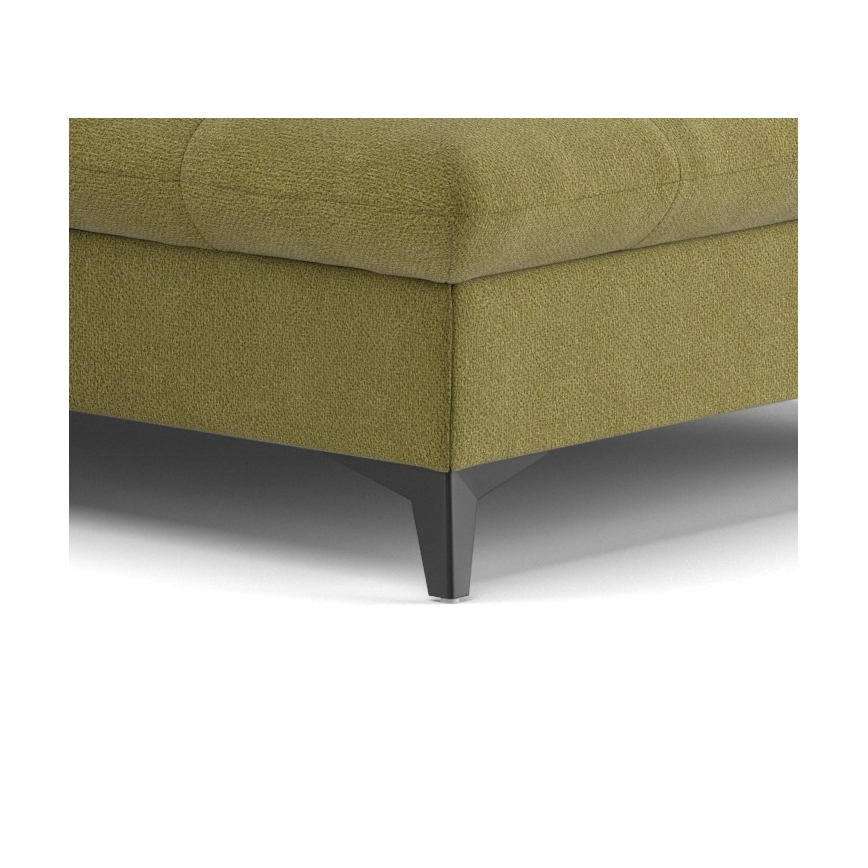 Kinyitható sarokkanapé L-alakban MARANO jobb oldali olívazöld