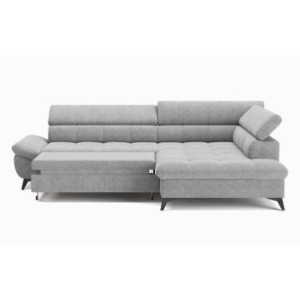 Kinyitható sarokkanapé L-alakban MARANO jobb oldali szürke