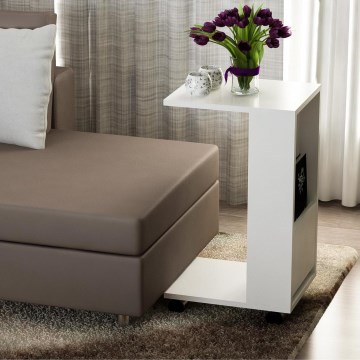 Kisasztal AFITAB 73x42 cm fehér