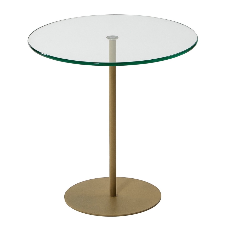 Kisasztal CHILL 50x50 cm arany/átlátszó