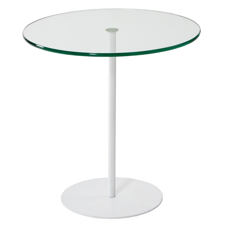 Kisasztal CHILL 50x50 cm fehér/átlátszó