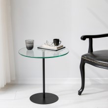 Kisasztal CHILL 50x50 cm fekete/átlátszó