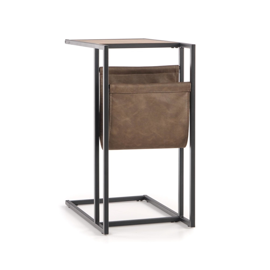 Kisasztal COMPACT 65x47 cm fekete/barna