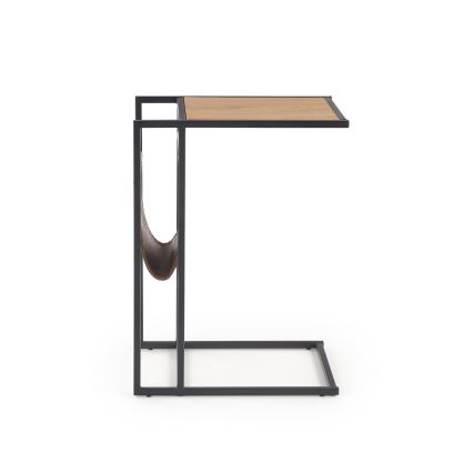 Kisasztal COMPACT 65x47 cm fekete/barna