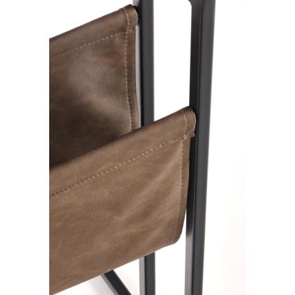 Kisasztal COMPACT 65x47 cm fekete/barna