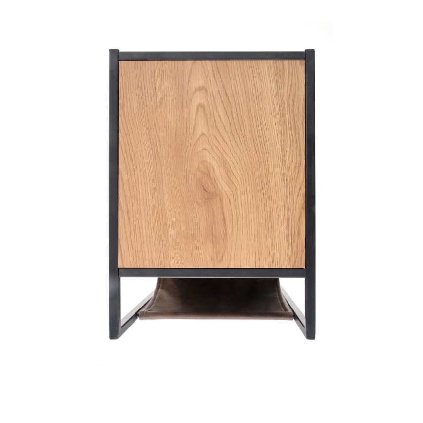 Kisasztal COMPACT 65x47 cm fekete/barna