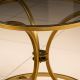 Kisasztal CORLEAONE 57,8x60 cm arany/fekete