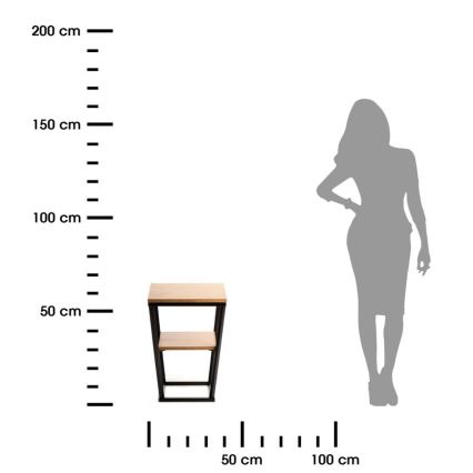 Kisasztal EXPAND 57x40 cm fekete/barna