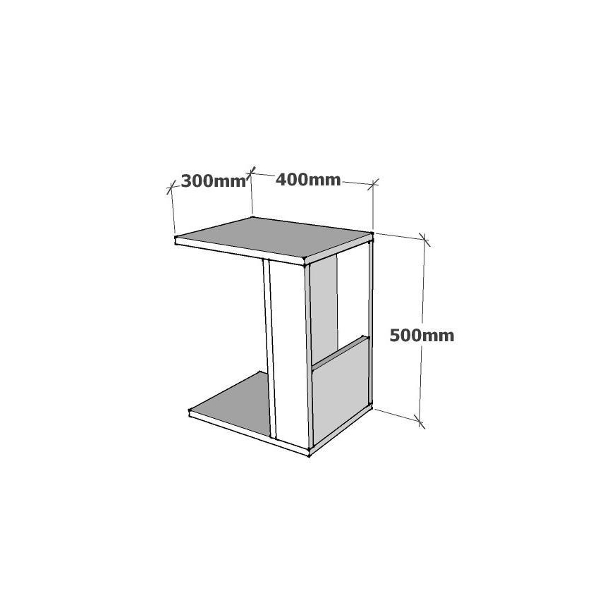 Kisasztal KAREN 50x40 cm antracit