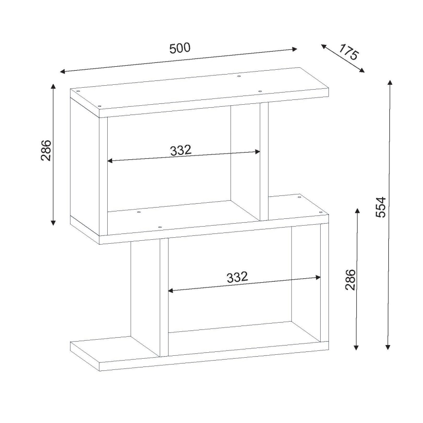 Kisasztal KARINUS 55,4x50 cm fehér
