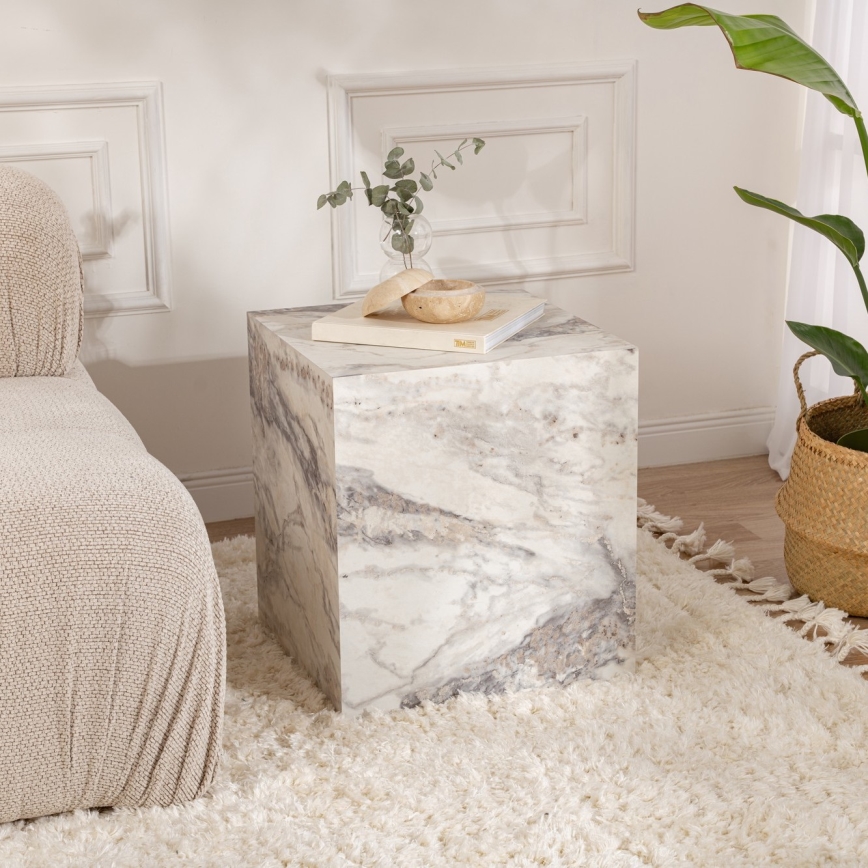 Kisasztal KUP 50x45 cm márvány dekoráció