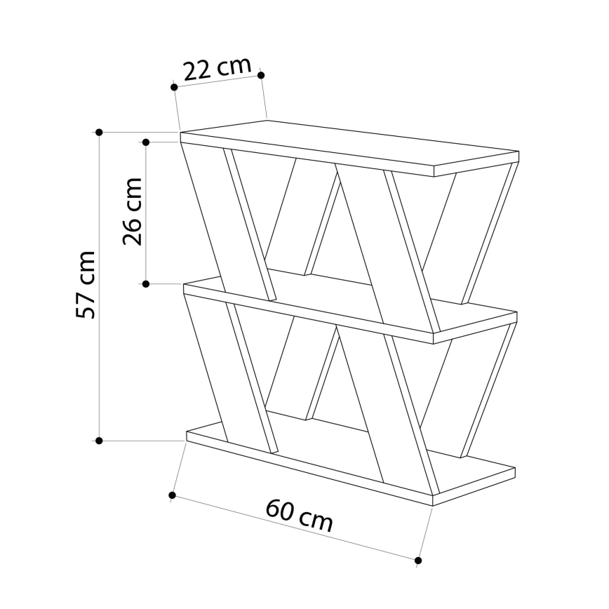 Kisasztal LAZENA 57x60 cm antracit