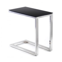 Kisasztal STIVAR 30x50 cm króm/fekete