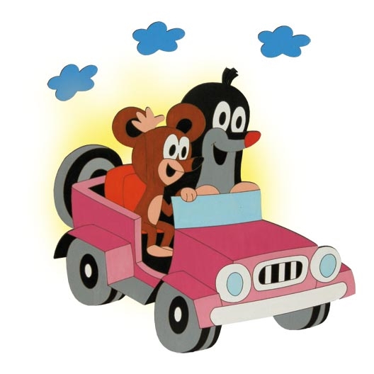 KISVAKOND ÉS AZ AUTÓ gyerek fali lámpa 1xE14/25W/220V