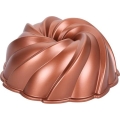 KITCHISIMO 24 cm-es, szélforgó mintájú, rézszínű kuglófform