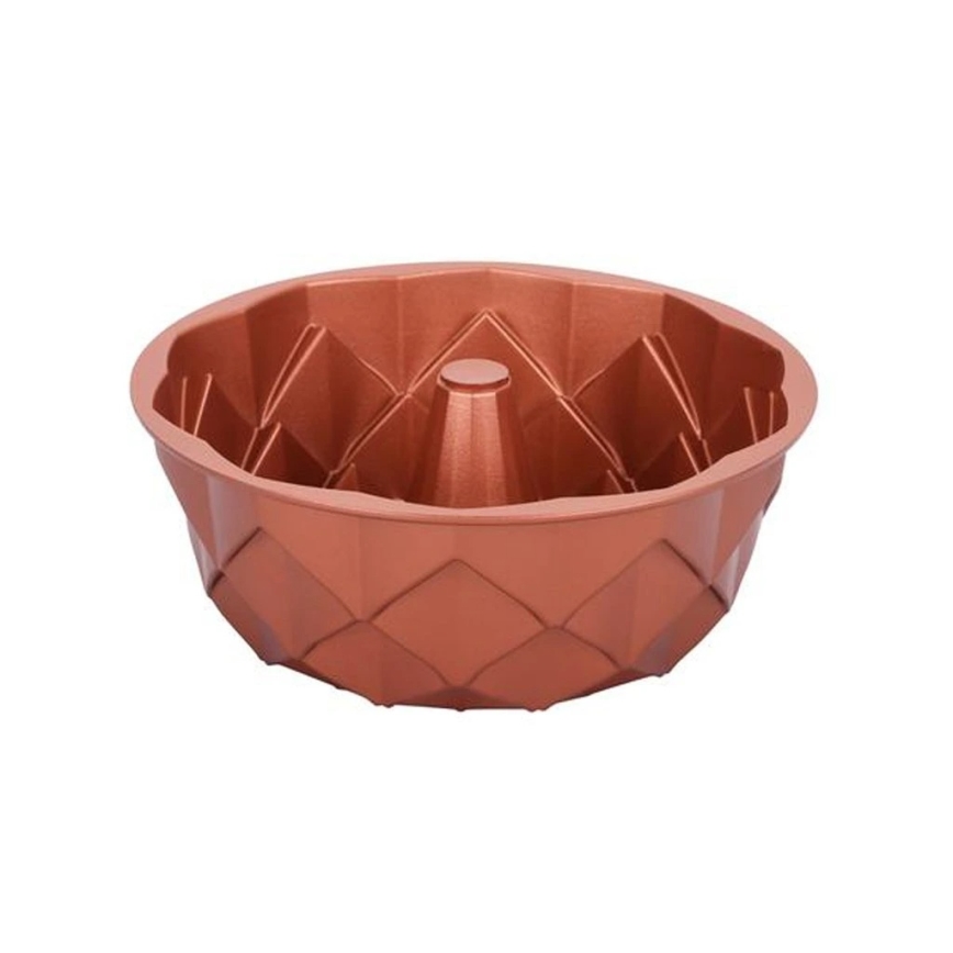 KITCHISIMO 24 cm gyémántmintás kuglófforma, rézszínű