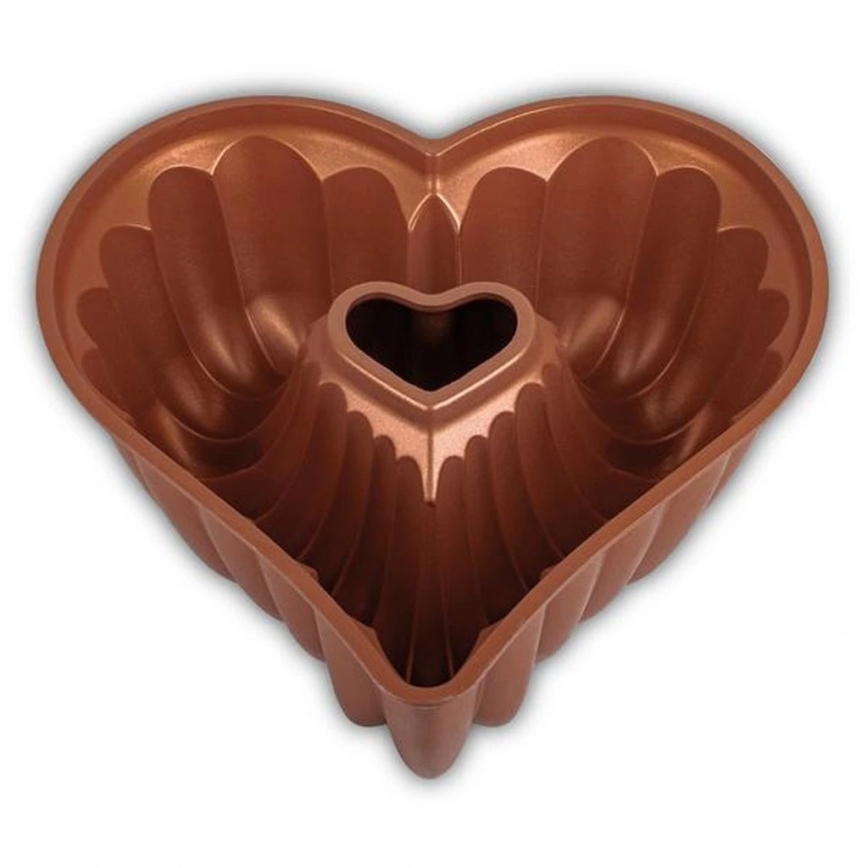 KITCHISIMO szív alakú kuglófform/rézszínű