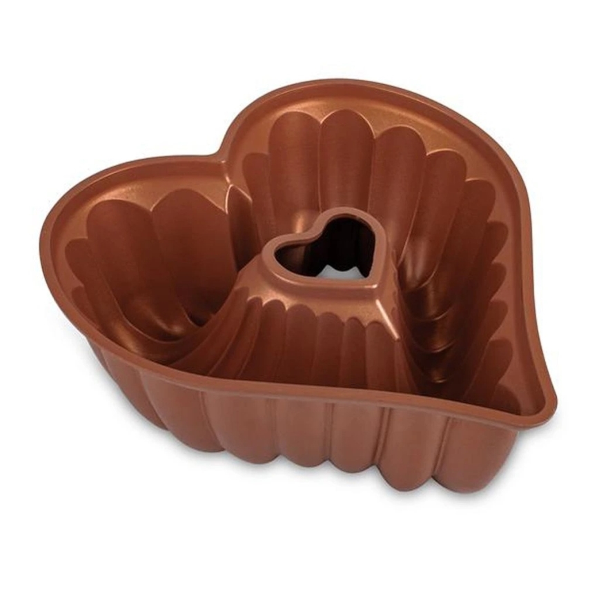 KITCHISIMO szív alakú kuglófform/rézszínű